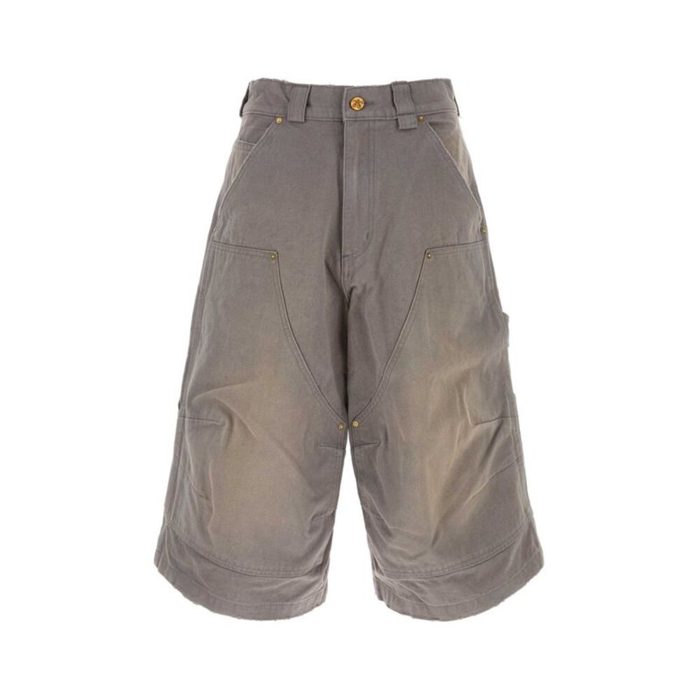 Willy Chavarria Men Grey Denim Stockton Bermuda Shorts